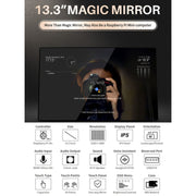 Waveshare 13.3 inch Magic Mirror, Voice Assistant, Touch Control(UK Plug)