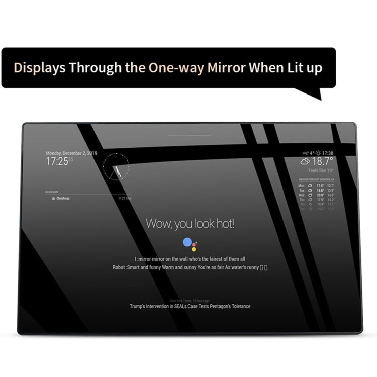 Waveshare 13.3 inch Magic Mirror, Voice Assistant, Touch Control(UK Plug)