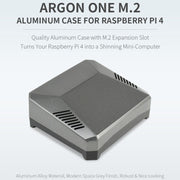 Waveshare Argon One M.2 Aluminum Case For Raspberry Pi 4, with M.2 Expansion Slot