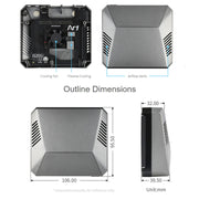 Waveshare Argon One M.2 Aluminum Case For Raspberry Pi 4, with M.2 Expansion Slot