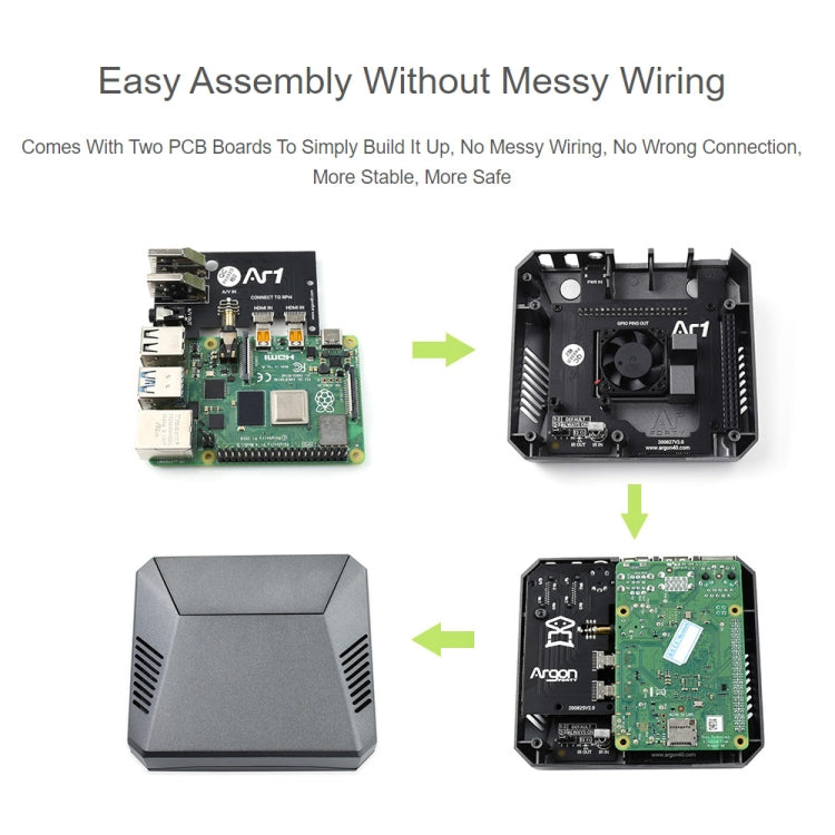 Waveshare Argon One Aluminum Case For Raspberry Pi 4, with Safe Power Button
