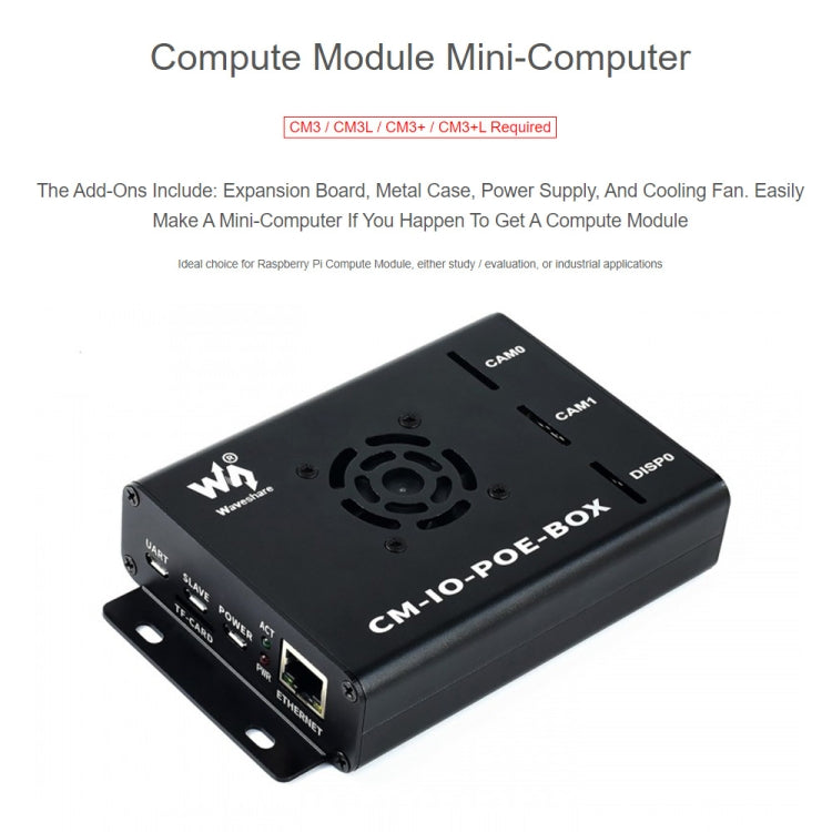 Waveshare Mini-Computer for Raspberry Pi CM(EU Plug)