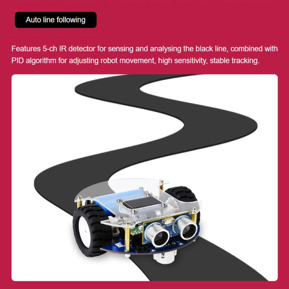 Waveshare PicoGo Mobile Robot, Based on Raspberry Pi Pico, Self Driving, Remote Control(EU Plug)