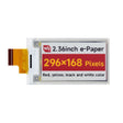 Waveshare 2.36 inch 296 x 168 Red Yellow Black White E-Paper (G) Raw Display Panel - Modules Expansions Accessories by WAVESHARE | Online Shopping South Africa | PMC TechLife | Buy Now Pay Later Mobicred