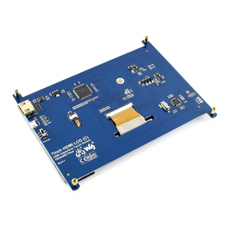 WAVESHARE 7 Inch HDMI LCD (C) 1024��600 Touch Screen  for Raspberry Pi Supports Various Systems
