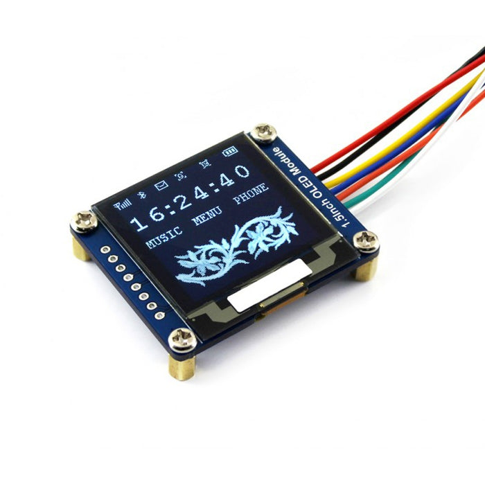 WAVESHARE 128x128 General 1.5inch OLED Display Module 16 Gray Scale with SPI/I2C Interface