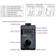 4-20mA 0-10V Signal Generator Adjustable Voltage Current Simulator, Built-in Battery (Black)