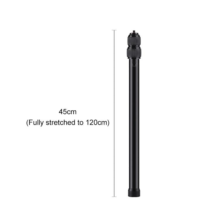 Selfie Stick Adjustable Extension Rod, Length: 45-120cm (Black)