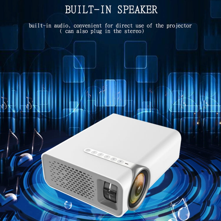YG520 1800 Lumens HD LCD Projector,Built in Speaker,Can Read U disk, Mobile hard disk,SD Card, AV connect DVD, Set top box. (White)
