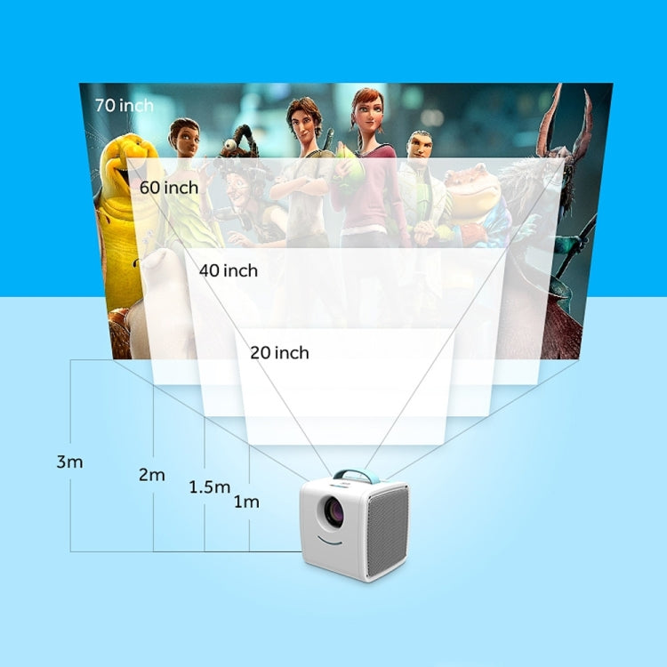 W-S1 10W Children Video Projector 30 Lumens HD 1080P LCD Technology, Support AV / USB / Mini SD Card / HDMI / Audio (Pink)