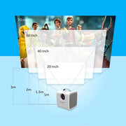 W-S1 10W Children Video Projector 30 Lumens HD 1080P LCD Technology, Support AV / USB / Mini SD Card / HDMI / Audio (Pink)
