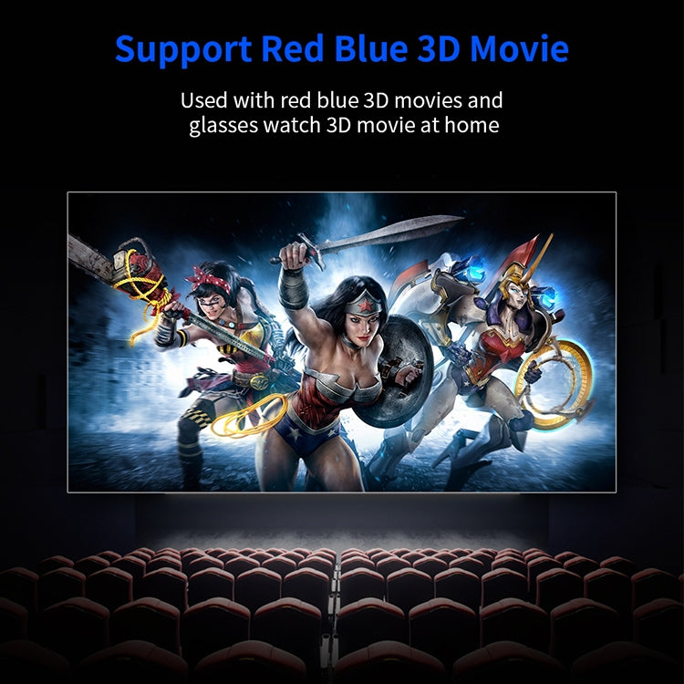 VS626 Android 3500ANSI Lumens 1080*720 Resolution LED+LCD Technology Smart Projector, Support AV / HDMI / SD Card / USB / VGA (Black Silver)