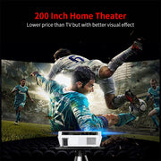 VS626 Android 3500ANSI Lumens 1080*720 Resolution LED+LCD Technology Smart Projector, Support AV / HDMI / SD Card / USB / VGA (Black Silver)