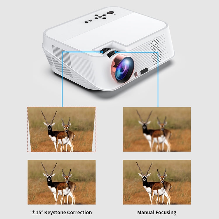 VS626 Android 3500ANSI Lumens 1080*720 Resolution LED+LCD Technology Smart Projector, Support AV / HDMI / SD Card / USB / VGA (Black Silver)