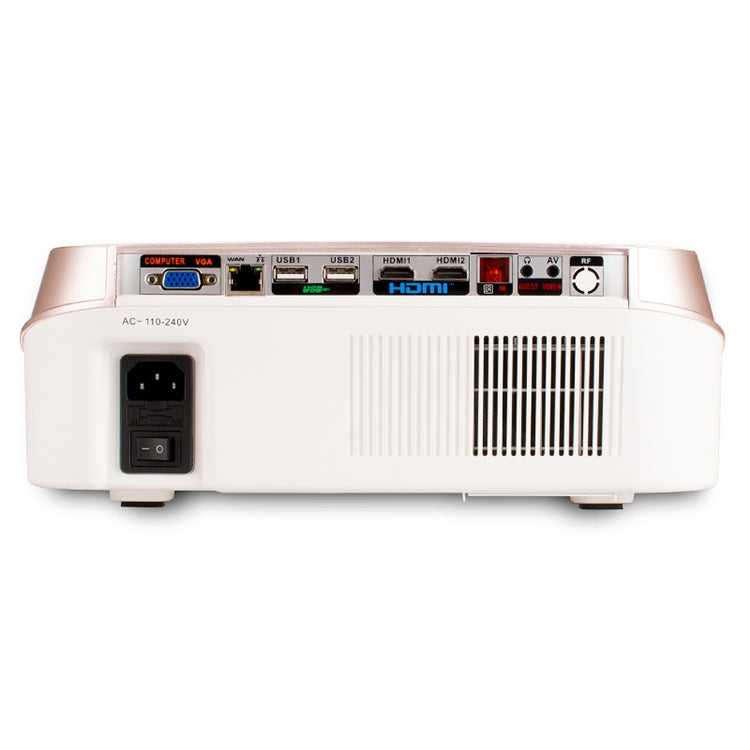 VS626 Android 3500ANSI Lumens 1080*720 Resolution LED+LCD Technology Smart Projector, Support AV / HDMI / SD Card / USB / VGA (Gold)