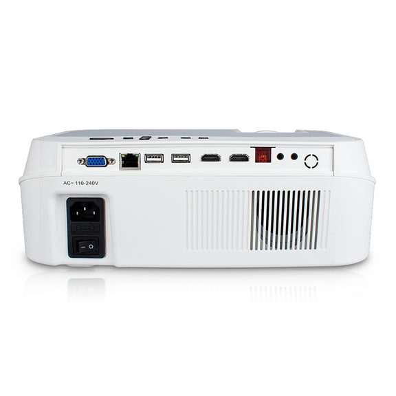 VS626 Android 3500ANSI Lumens 1080*720 Resolution LED+LCD Technology Smart Projector, Support AV / HDMI / SD Card / USB / VGA (White)