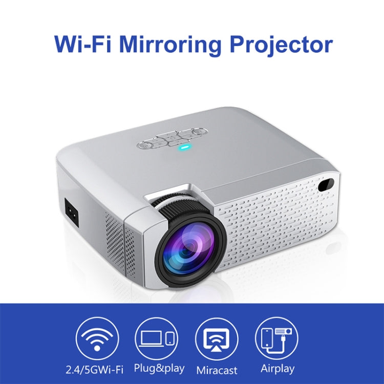 D40S 1600 Lumens Portable Home Theater LED HD Digital Projector (Silver)