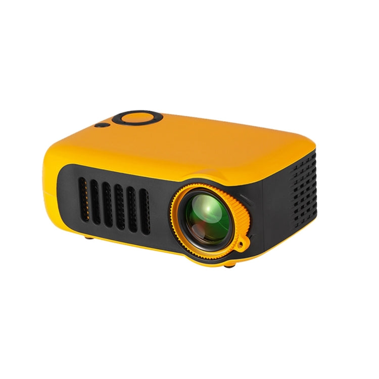 A2000 Portable Projector 800 Lumen LCD Home Theater Video Projector, Support 1080P, AU Plug (Yellow)