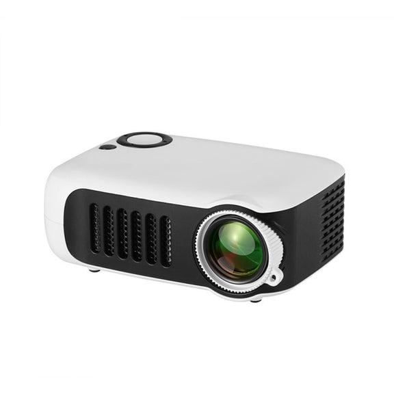 A2000 Portable Projector 800 Lumen LCD Home Theater Video Projector, Support 1080P, UK Plug (White)