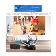 A2000 Portable Projector 800 Lumen LCD Home Theater Video Projector, Support 1080P, UK Plug (Yellow)