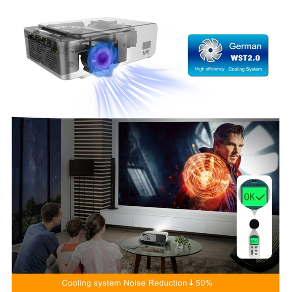 T6 3500ANSI Lumens 1080P LCD Mini Theater Projector, Standard Version, AU Plug (Silver)
