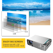 T6 3500ANSI Lumens 1080P LCD Mini Theater Projector, Standard Version, AU Plug (Silver)