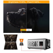 T6 3500ANSI Lumens 1080P LCD Mini Theater Projector, Standard Version, AU Plug (Silver)