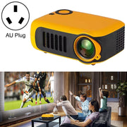 A2000 1080P Mini Portable Smart Projector Children Projector, AU Plug(Yellow)