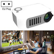 A2000 1080P Mini Portable Smart Projector Children Projector, EU Plug(White Grey) - Mini Projector by PMC TechLife | Online Shopping South Africa | PMC TechLife | Buy Now Pay Later Mobicred