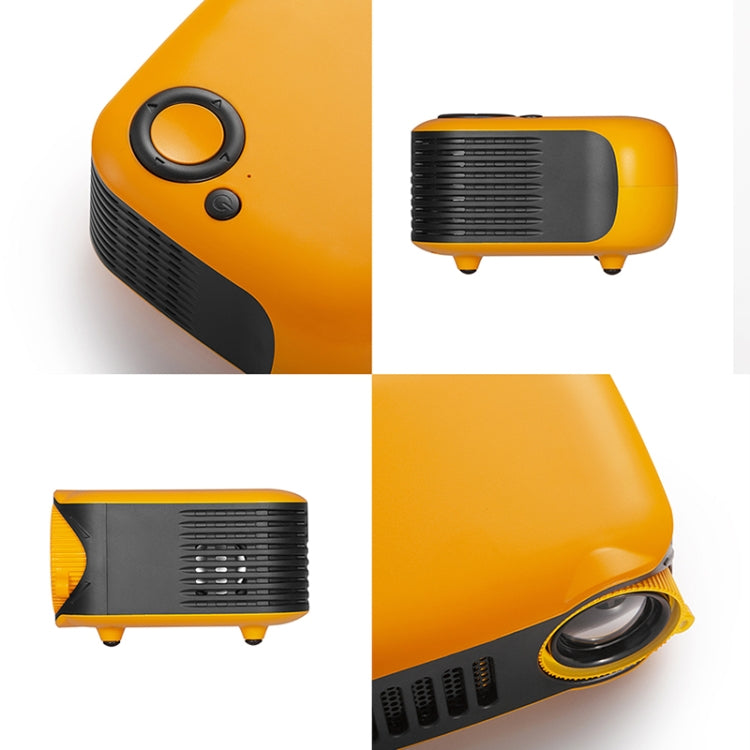 A2000 1080P Mini Portable Smart Projector Children Projector, UK Plug(Black)