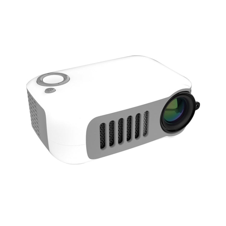 A2000 1080P Mini Portable Smart Projector Children Projector, US Plug(White Grey)