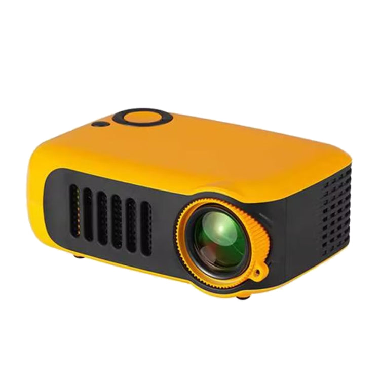 A2000 1080P Mini Portable Smart Projector Children Projector, US Plug(Yellow)