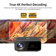 AUN U001 4K 18000 Lumens Portable Home Theater LED HD Digital Projector (US Plug)