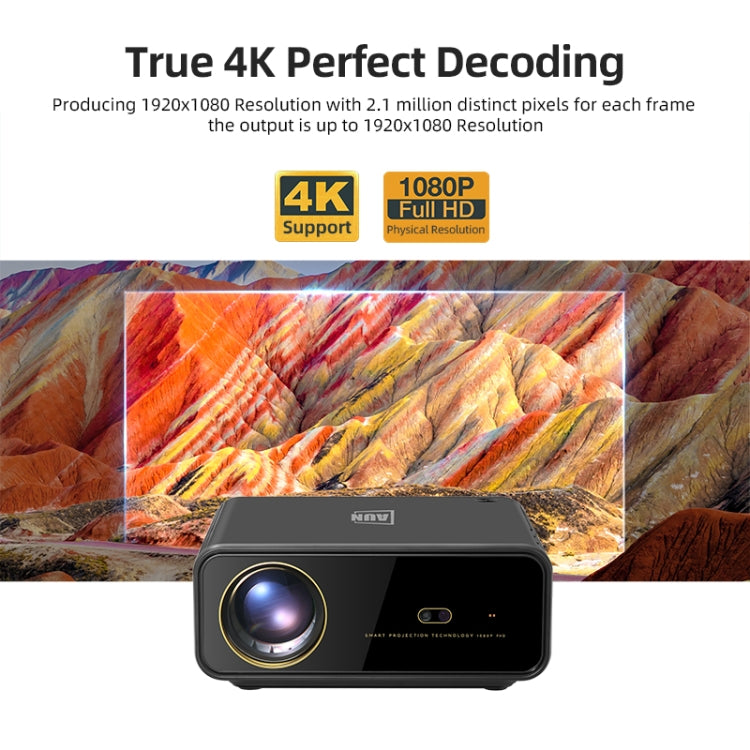 AUN U001 4K 18000 Lumens Portable Home Theater LED HD Digital Projector (AU Plug)