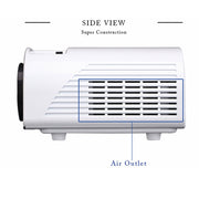 RD-805B 960*640 1200 Lumens Portable Mini LED Projector Home Theater with Remote Controller ,Support USB + VGA + HDMI + AV + TV(White)