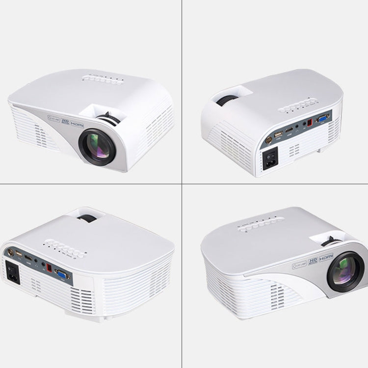 RD-805B 960*640 1200 Lumens Portable Mini LED Projector Home Theater with Remote Controller ,Support USB + VGA + HDMI + AV + TV(White)