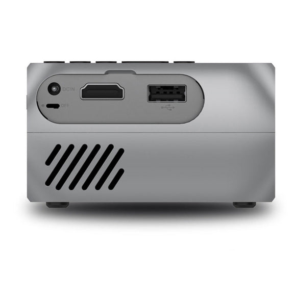 YG320 320*240 Mini LED Projector Home Theater, Support HDMI & AV & SD & USB (Silver)