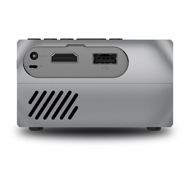 YG320 320*240 Mini LED Projector Home Theater, Support HDMI & AV & SD & USB (Silver)