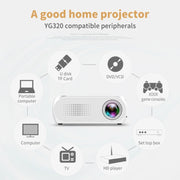 YG320 320*240 Mini LED Projector Home Theater, Support HDMI & AV & SD & USB (Black)