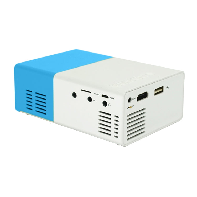 YG300 400LM Portable Mini Home Theater LED Projector with Remote Controller, Support HDMI, AV, SD, USB Interfaces (Blue)