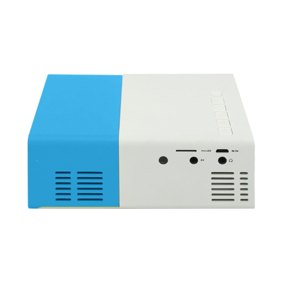 YG300 400LM Portable Mini Home Theater LED Projector with Remote Controller, Support HDMI, AV, SD, USB Interfaces (Blue)