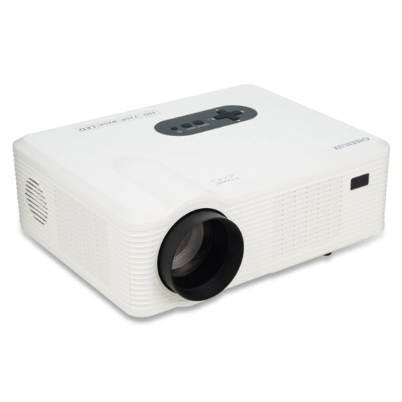 CL720 3000LM 1280x800 Home Theater LED Projector with Remote Controller, Support HDMI, VGA, YPbPr, Video, Audio, TV, USB Interfaces(White)