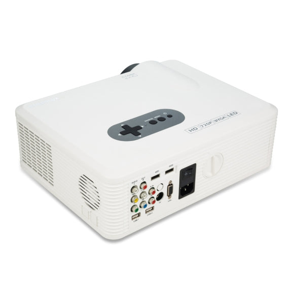 CL720 3000LM 1280x800 Home Theater LED Projector with Remote Controller, Support HDMI, VGA, YPbPr, Video, Audio, TV, USB Interfaces(White)