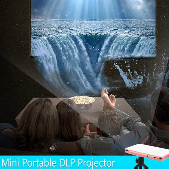 Wejoy DL-S6+ 1000 Lumens 854x480 Smart Mini Projector, RK3128 CPU, 1GB+32GB, Android 4.4, Bluetooth, WiFi, HDMI(Rose Gold)