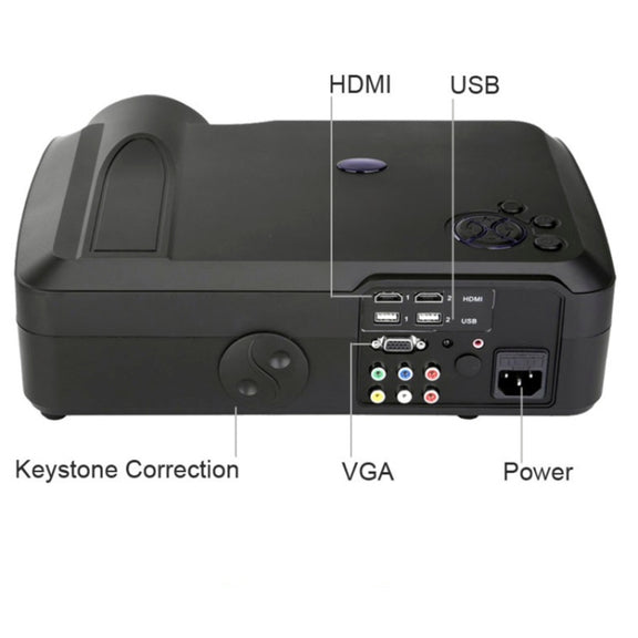 Wejoy L3 300ANSI Lumens 5.8 inch LCD Technology HD 1280*768 pixel Projector with Remote Control,  VGA, HDMI(Black)