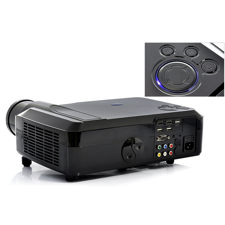 Wejoy L3 300ANSI Lumens 5.8 inch LCD Technology HD 1280*768 pixel Projector with Remote Control,  VGA, HDMI(Black)