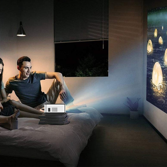 Cheerlux C9 1920x1080P HD Android Smart Projector, Support HDMI x 2 / USB x 2 / VGA / AV(Black)