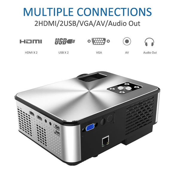 Cheerlux C9 1920x1080P HD Same Screen Smart Projector, Support HDMI x 2 / USB x 2 / VGA / AV (Black)