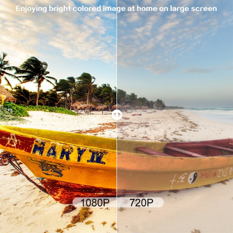 Cheerlux C9 1920x1080P HD Same Screen Smart Projector, Support HDMI x 2 / USB x 2 / VGA / AV (Black)