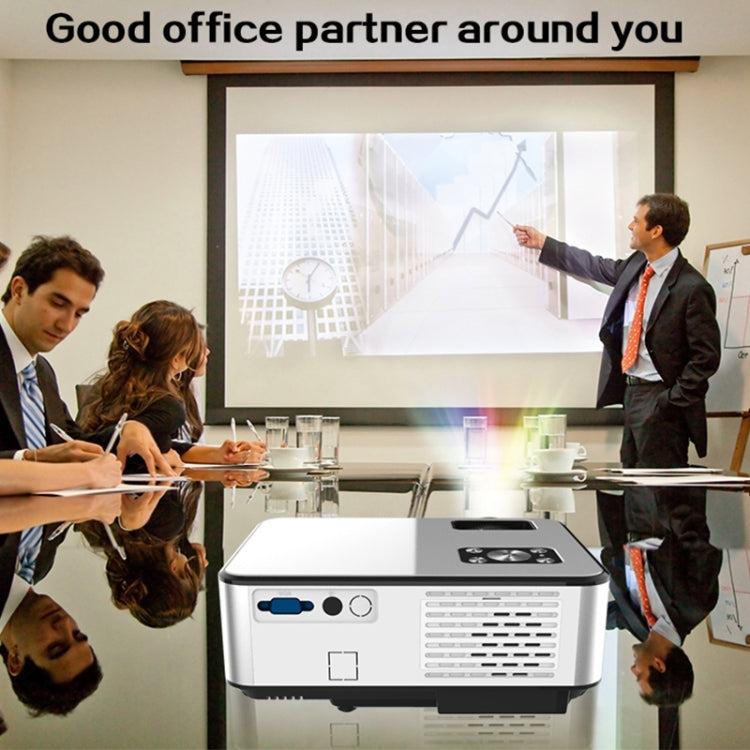 Cheerlux C9 1920x1080P HD Same Screen Smart Projector, Support HDMI x 2 / USB x 2 / VGA / AV (Black)